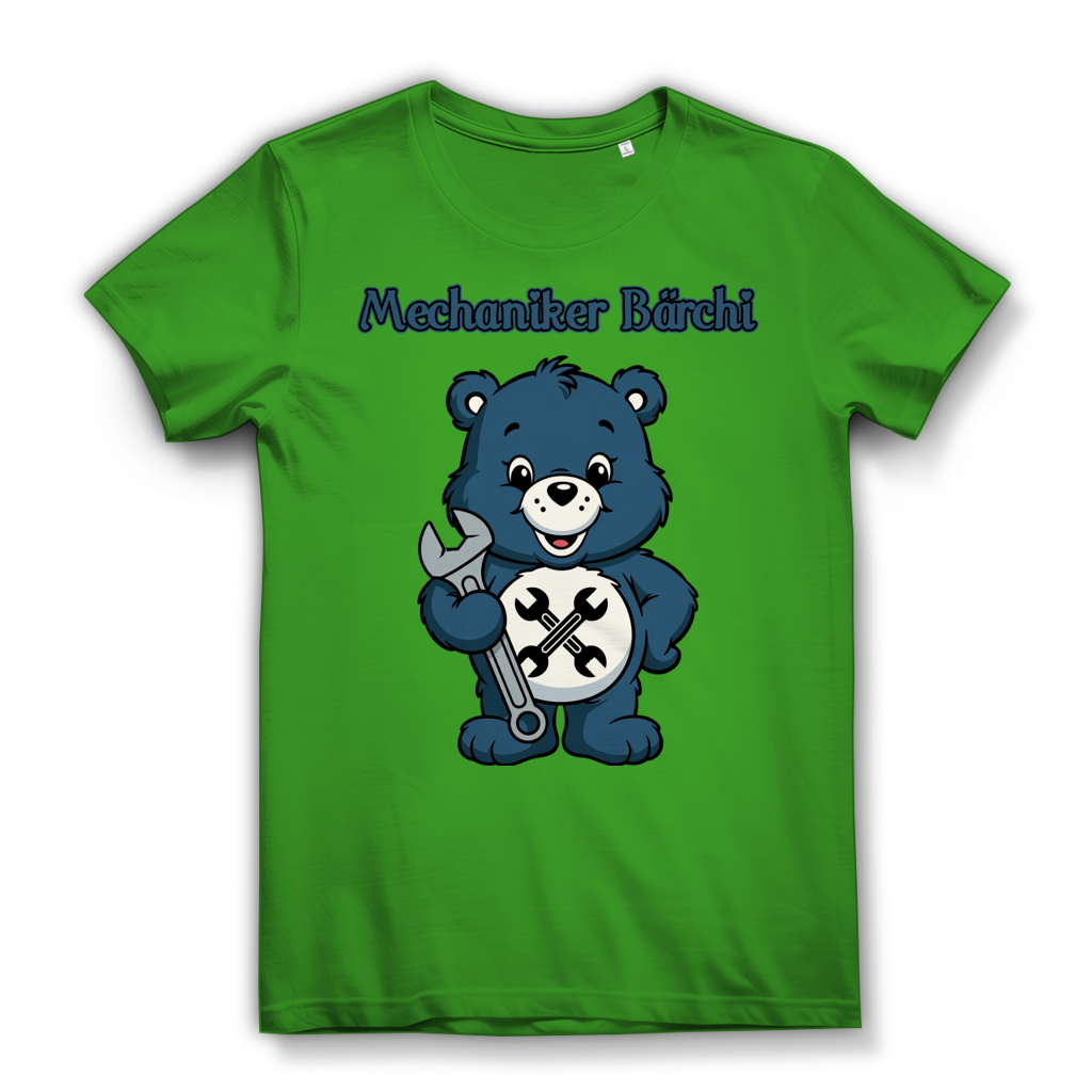Mechaniker Bärchi - Glücksbärchi - Damen Premium Bio T-Shirt Real Green