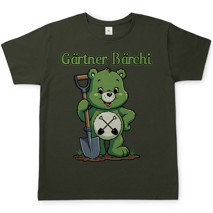 Gärtner Bärchi - Glücksbärchi - Herren T-Shirt Urban Khaki