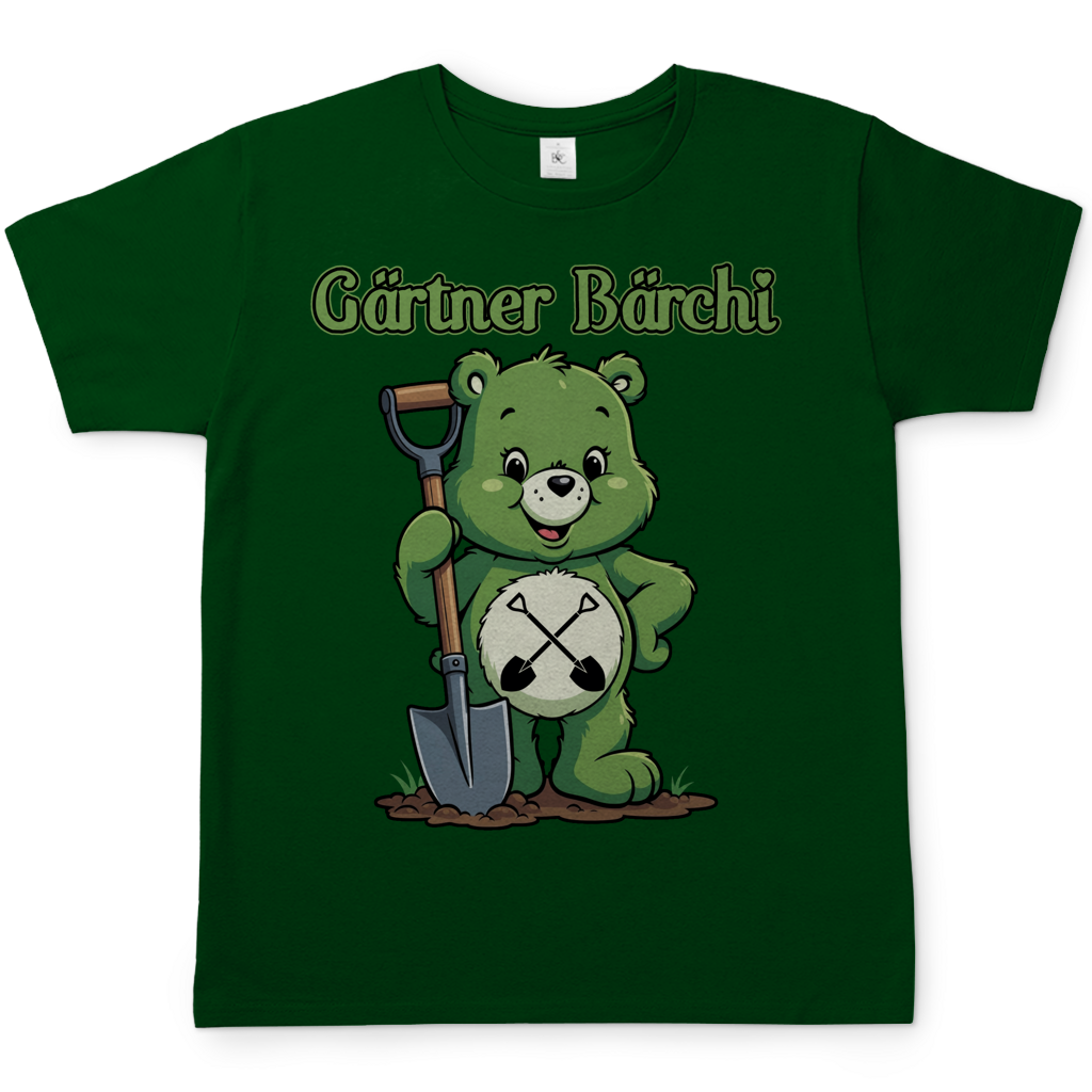 Gärtner Bärchi - Glücksbärchi - Herren T-Shirt Bottle Green
