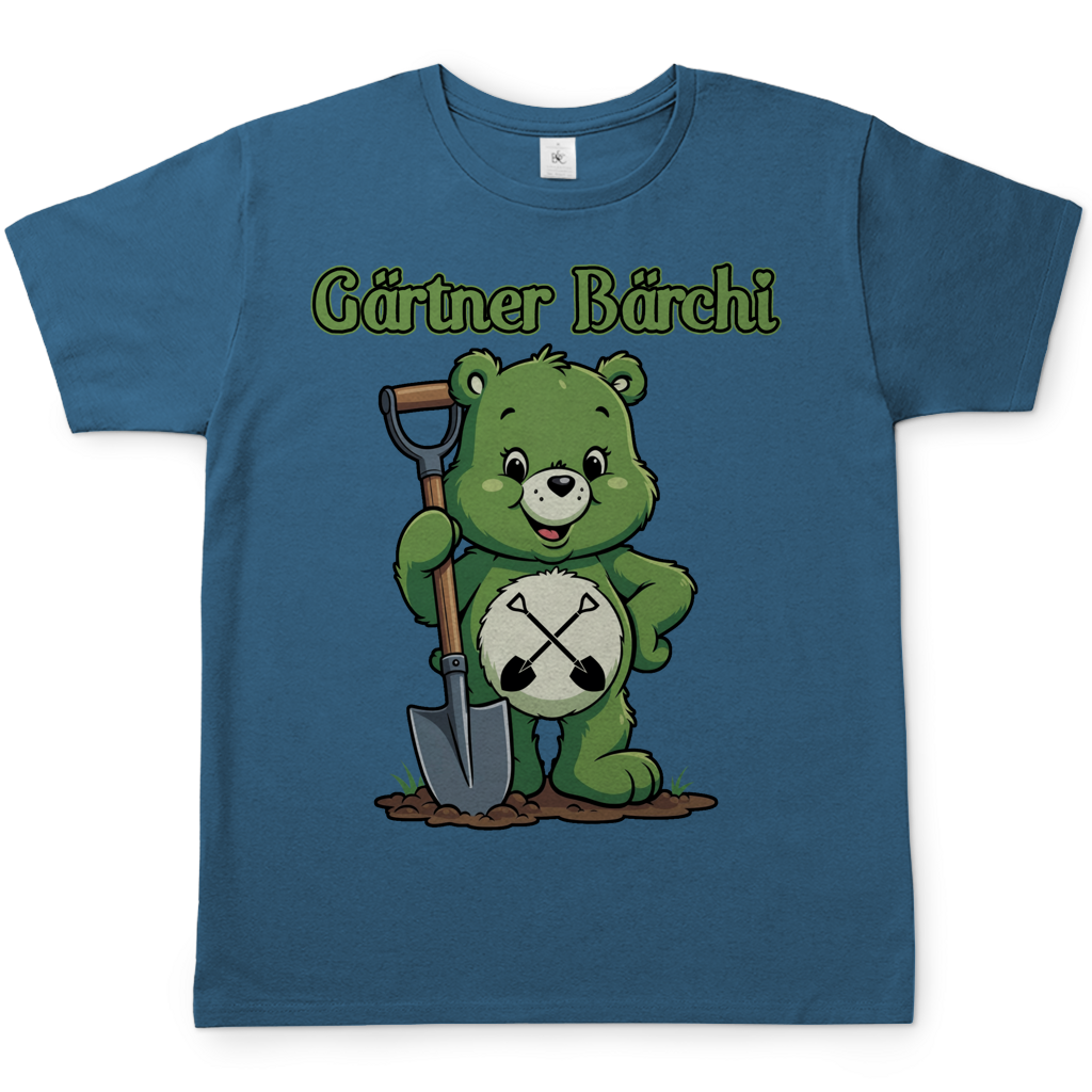 Gärtner Bärchi - Glücksbärchi - Herren T-Shirt Stone Blue