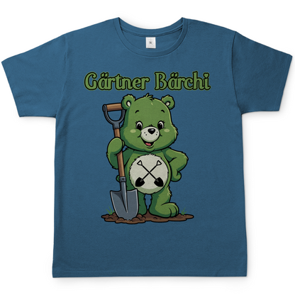 Gärtner Bärchi - Glücksbärchi - Herren T-Shirt Stone Blue