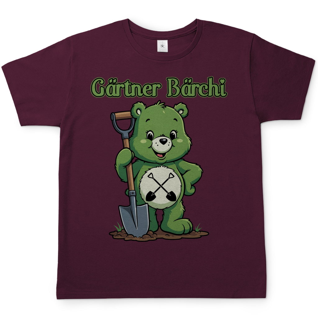 Gärtner Bärchi - Glücksbärchi - Herren T-Shirt Burgundy