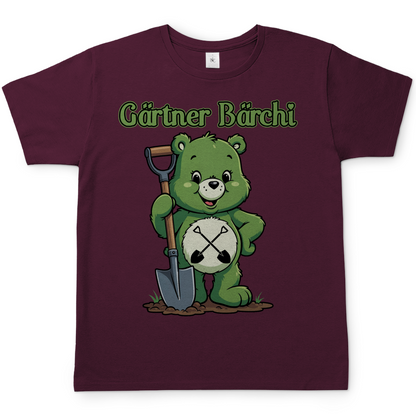 Gärtner Bärchi - Glücksbärchi - Herren T-Shirt Burgundy
