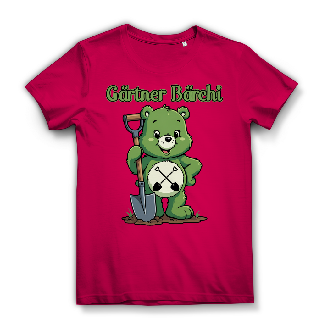Gärtner Bärchi - Glücksbärchi - Damen Premium Bio T-Shirt Fuchsia