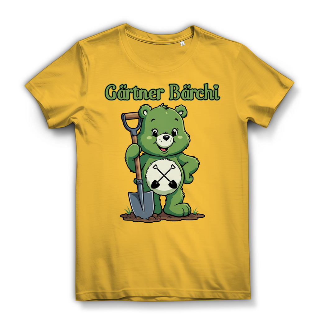 Gärtner Bärchi - Glücksbärchi - Damen Premium Bio T-Shirt Gold