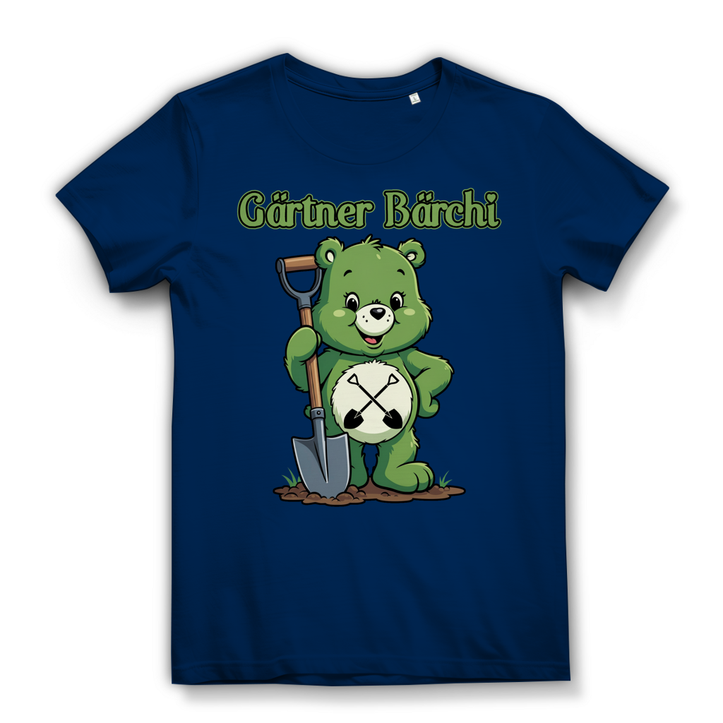 Gärtner Bärchi - Glücksbärchi - Damen Premium Bio T-Shirt Navy