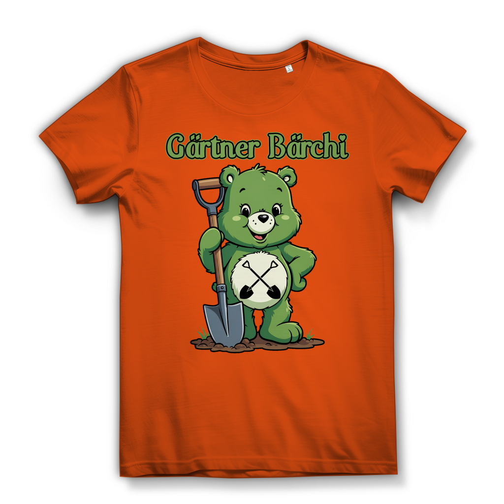 Gärtner Bärchi - Glücksbärchi - Damen Premium Bio T-Shirt Orange
