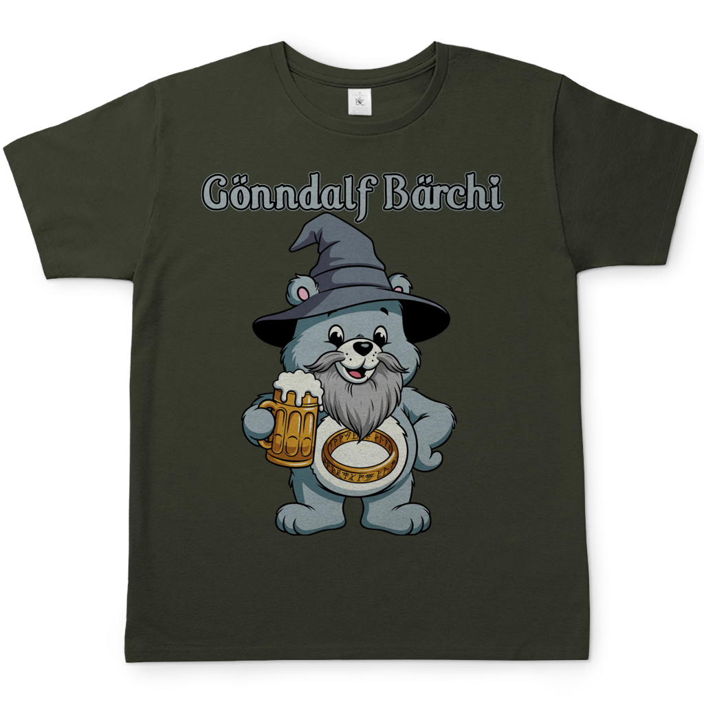 Gönndalf Bärchi - Glücksbärchi - Herren T-Shirt Urban Khaki