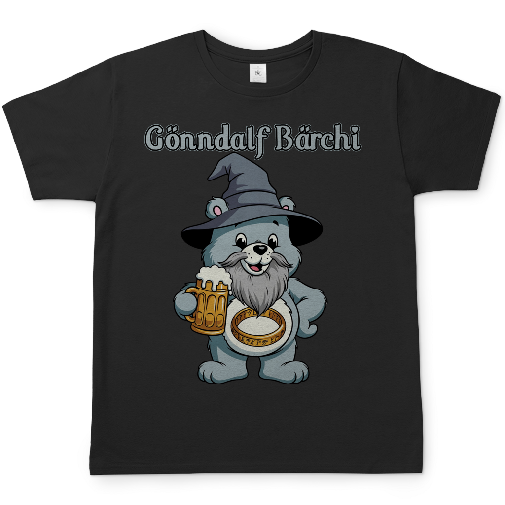 Gönndalf Bärchi - Glücksbärchi - Herren T-Shirt Black
