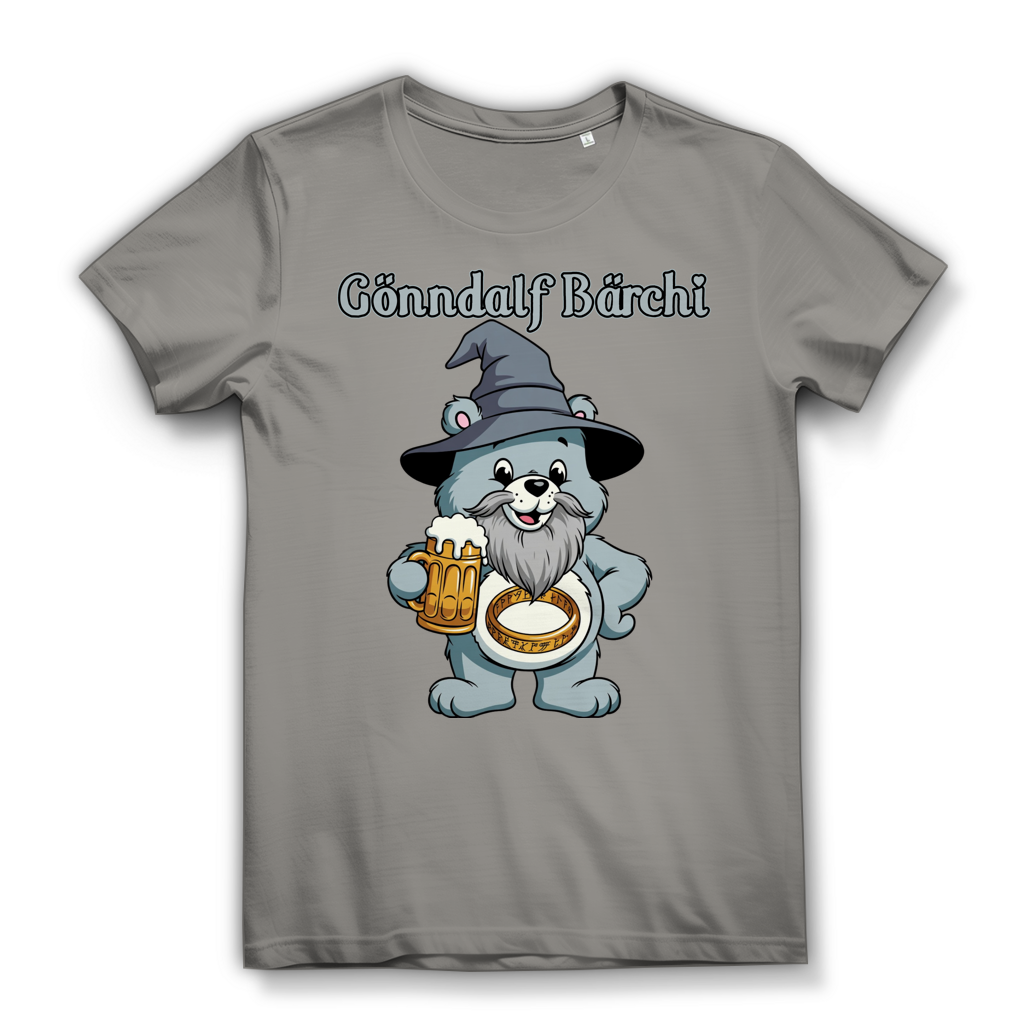 Gönndalf Bärchi - Glücksbärchi - Damen Premium Bio T-Shirt Light Grey