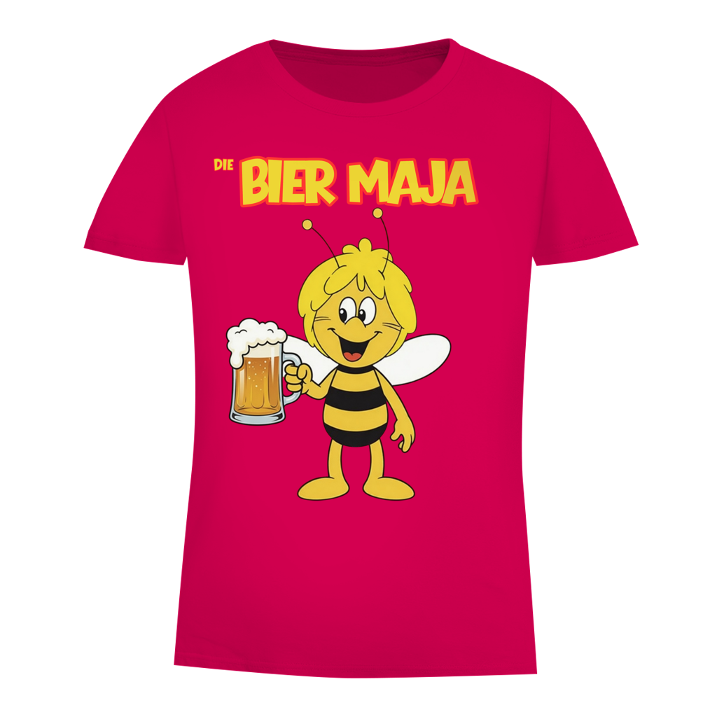 Die Bier Biene Maja - Damen Premium Bio T-Shirt Fuchsia