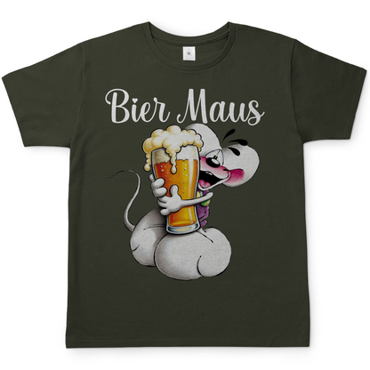Bier Diddl Maus - Herren T-Shirt Urban Khaki