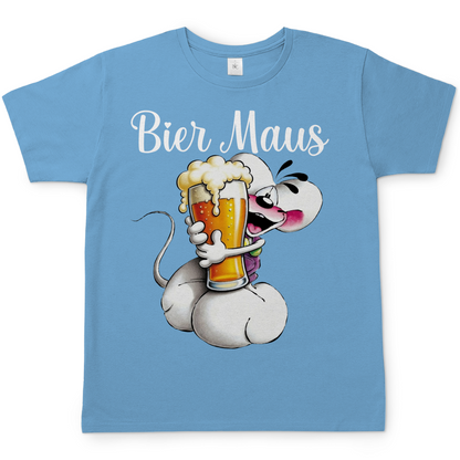 Bier Diddl Maus - Herren T-Shirt Sky Blue