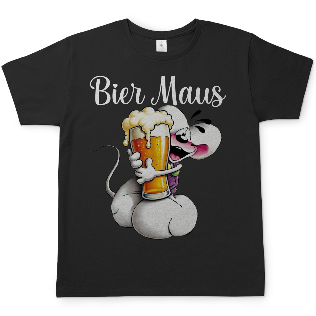 Bier Diddl Maus - Herren T-Shirt Black