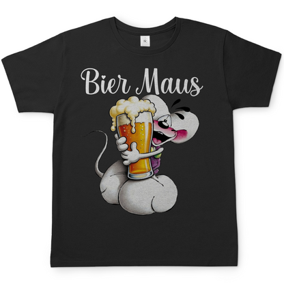 Bier Diddl Maus - Herren T-Shirt Black