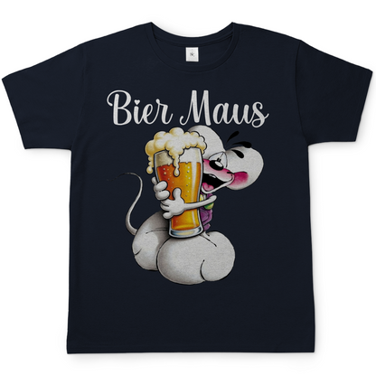 Bier Diddl Maus - Herren T-Shirt Navy