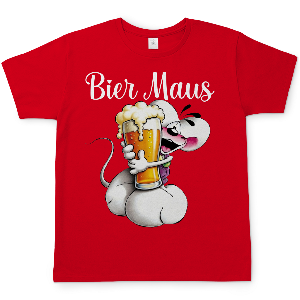 Bier Diddl Maus - Herren T-Shirt Red