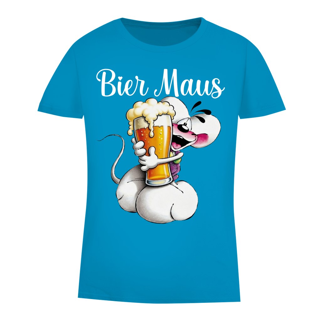 Bier Diddl Maus - Damen Premium Bio T-Shirt Atoll