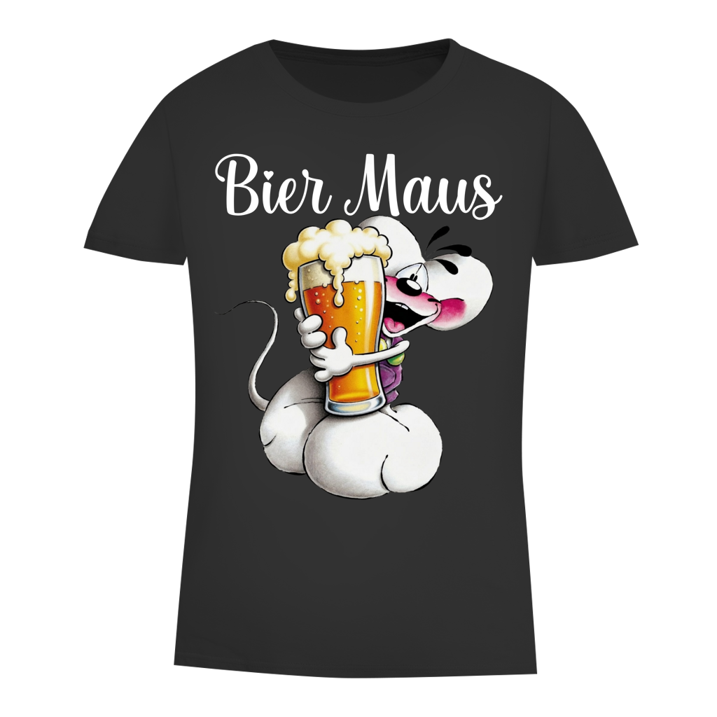 Bier Diddl Maus - Damen Premium Bio T-Shirt Black