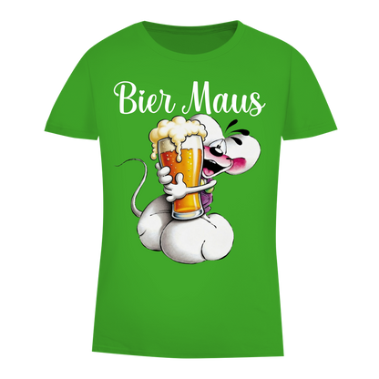 Bier Diddl Maus - Damen Premium Bio T-Shirt Real Green