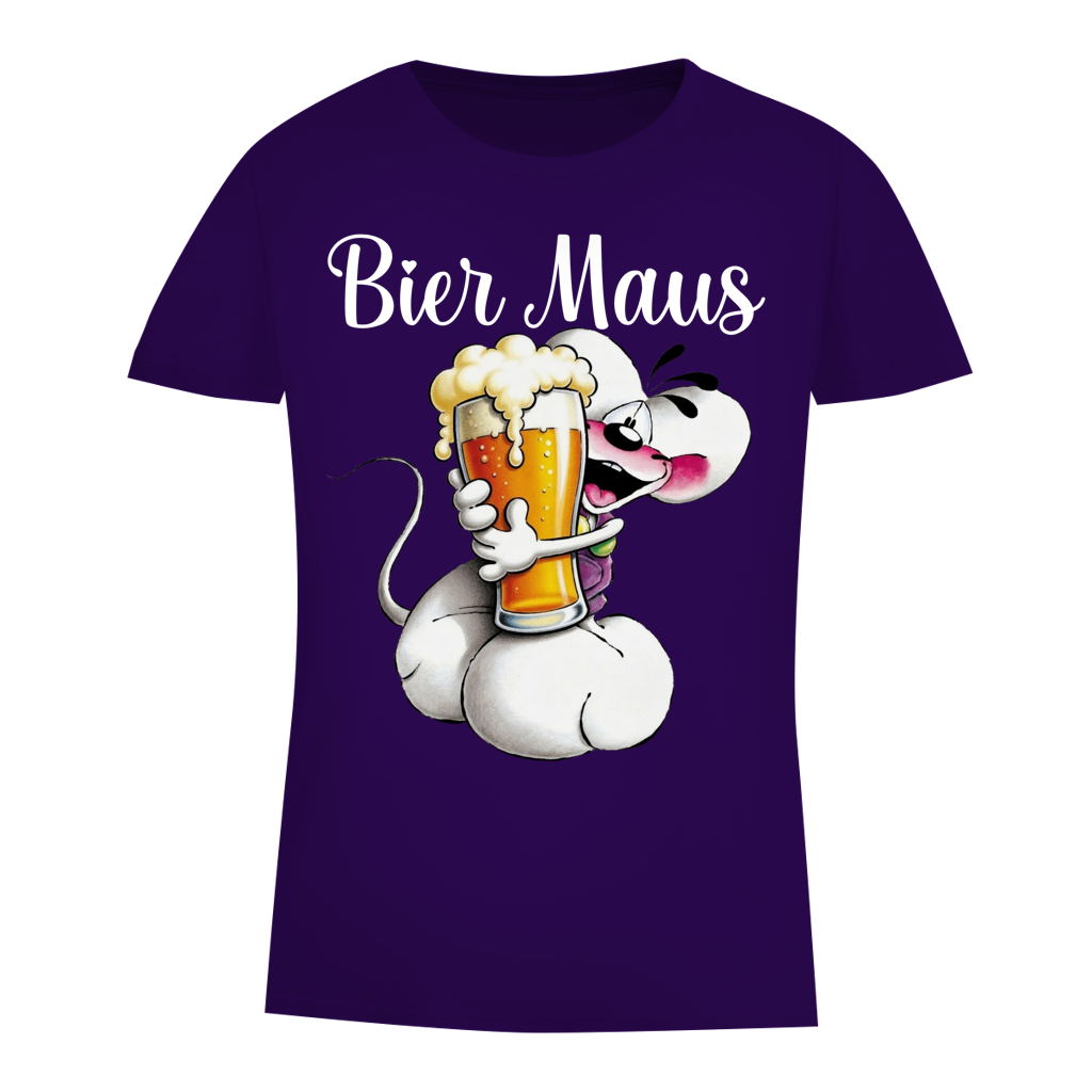Bier Diddl Maus - Damen Premium Bio T-Shirt Urban Purple