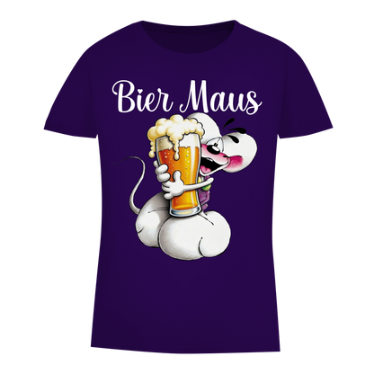 Bier Diddl Maus - Damen Premium Bio T-Shirt Urban Purple