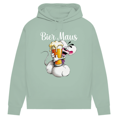 Bier Diddl Maus - Damen Premium Bio Hoodie Sage