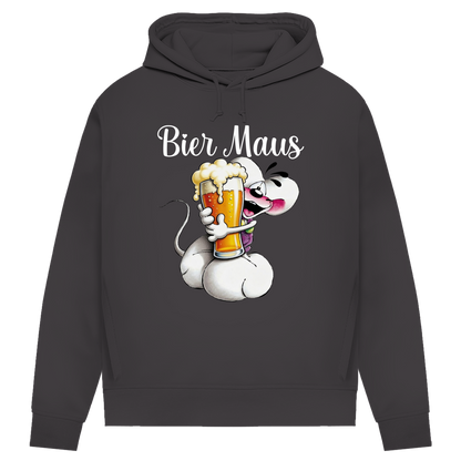 Bier Diddl Maus - Damen Premium Bio Hoodie Asphalt