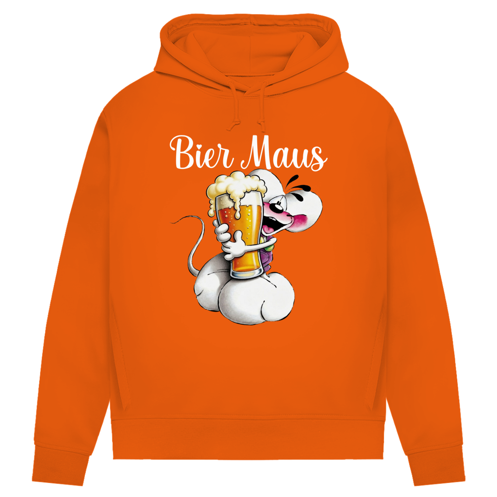 Bier Diddl Maus - Damen Premium Bio Hoodie Pure Orange