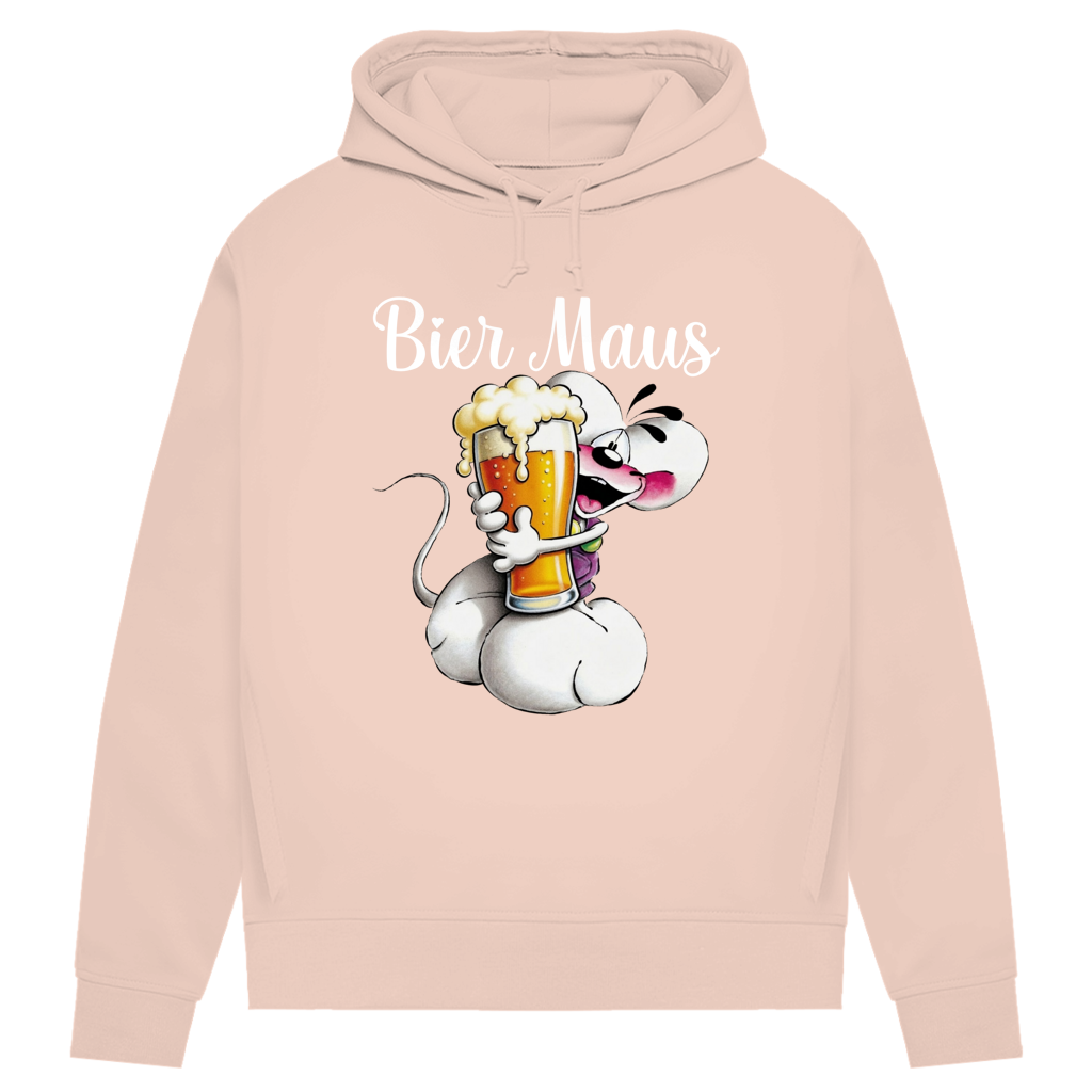Bier Diddl Maus - Damen Premium Bio Hoodie Soft Rose