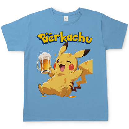 Bierkachu Pikachu Pokemon - Herren T-Shirt Sky Blue
