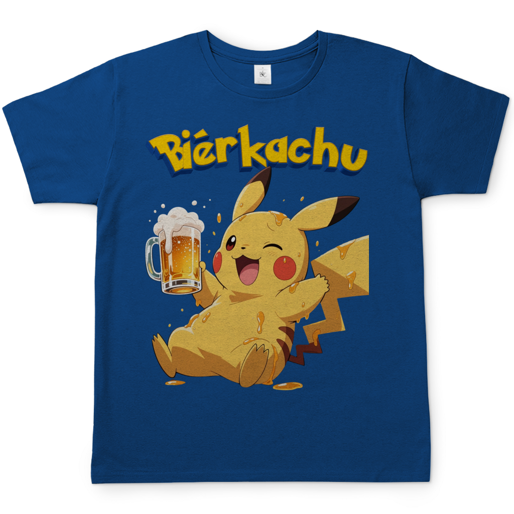 Bierkachu Pikachu Pokemon - Herren T-Shirt Royal Blue