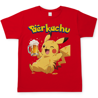 Bierkachu Pikachu Pokemon - Herren T-Shirt Red