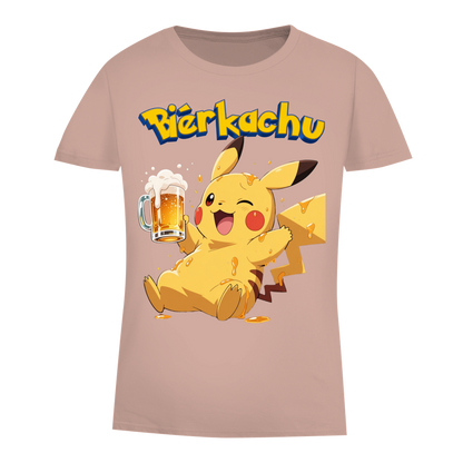 Bierkachu Pikachu Pokemon - Damen Premium Bio T-Shirt Millennial Pink