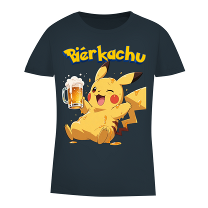 Bierkachu Pikachu Pokemon - Damen Premium Bio T-Shirt Dark Grey