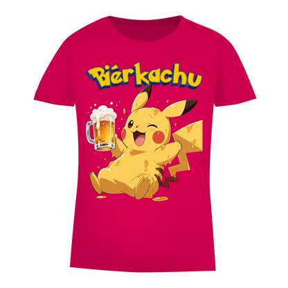 Bierkachu Pikachu Pokemon - Damen Premium Bio T-Shirt Fuchsia