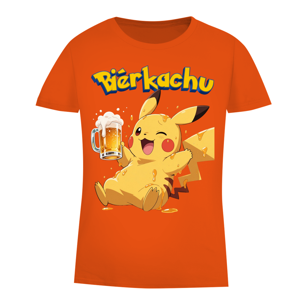 Bierkachu Pikachu Pokemon - Damen Premium Bio T-Shirt Orange