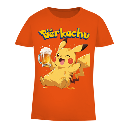 Bierkachu Pikachu Pokemon - Damen Premium Bio T-Shirt Orange