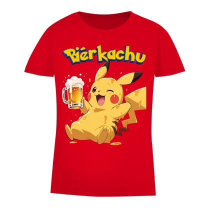 Bierkachu Pikachu Pokemon - Damen Premium Bio T-Shirt Red