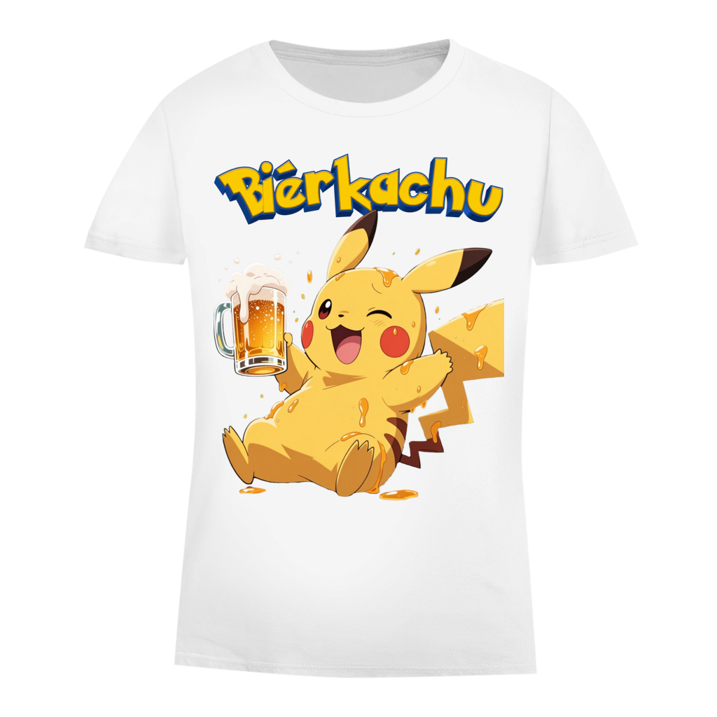 Bierkachu Pikachu Pokemon - Damen Premium Bio T-Shirt White