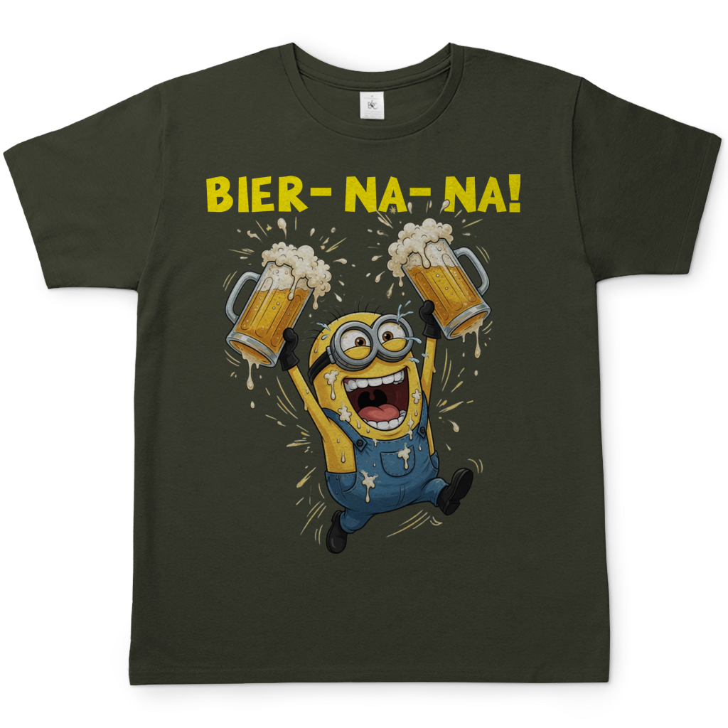 BIER-NA-NA! - Herren T-Shirt Urban Khaki