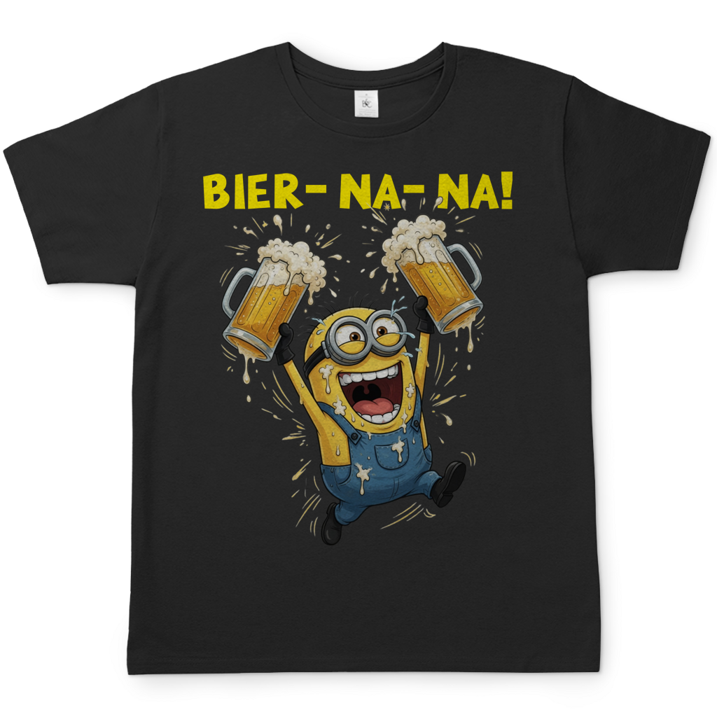 BIER-NA-NA! - Herren T-Shirt Black