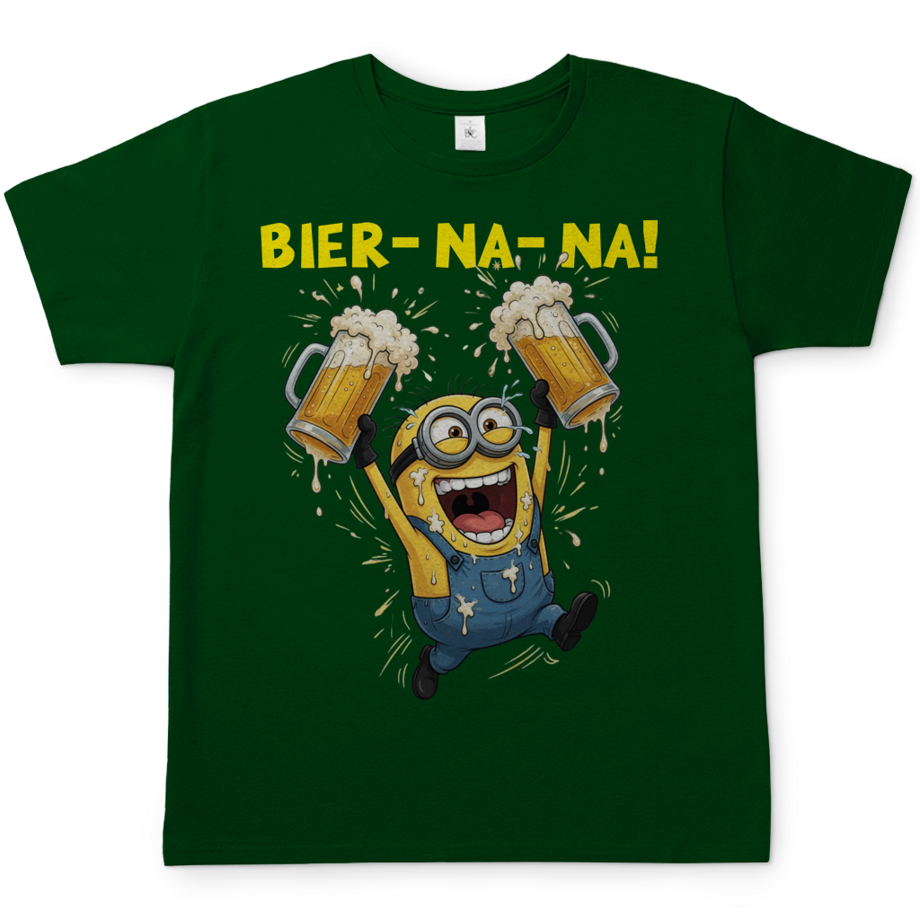 BIER-NA-NA! - Herren T-Shirt Bottle Green