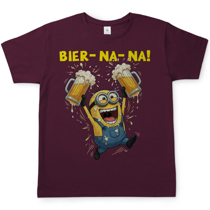 BIER-NA-NA! - Herren T-Shirt Burgundy