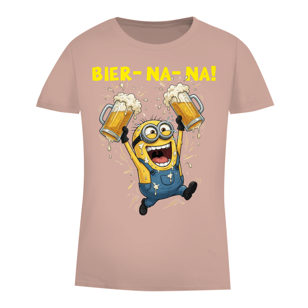 BIER-NA-NA! - Damen Premium Bio T-Shirt Millennial Pink