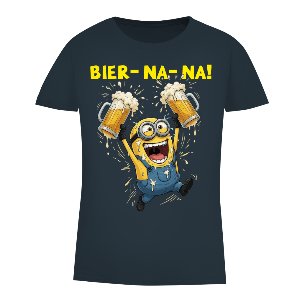 BIER-NA-NA! - Damen Premium Bio T-Shirt Dark Grey