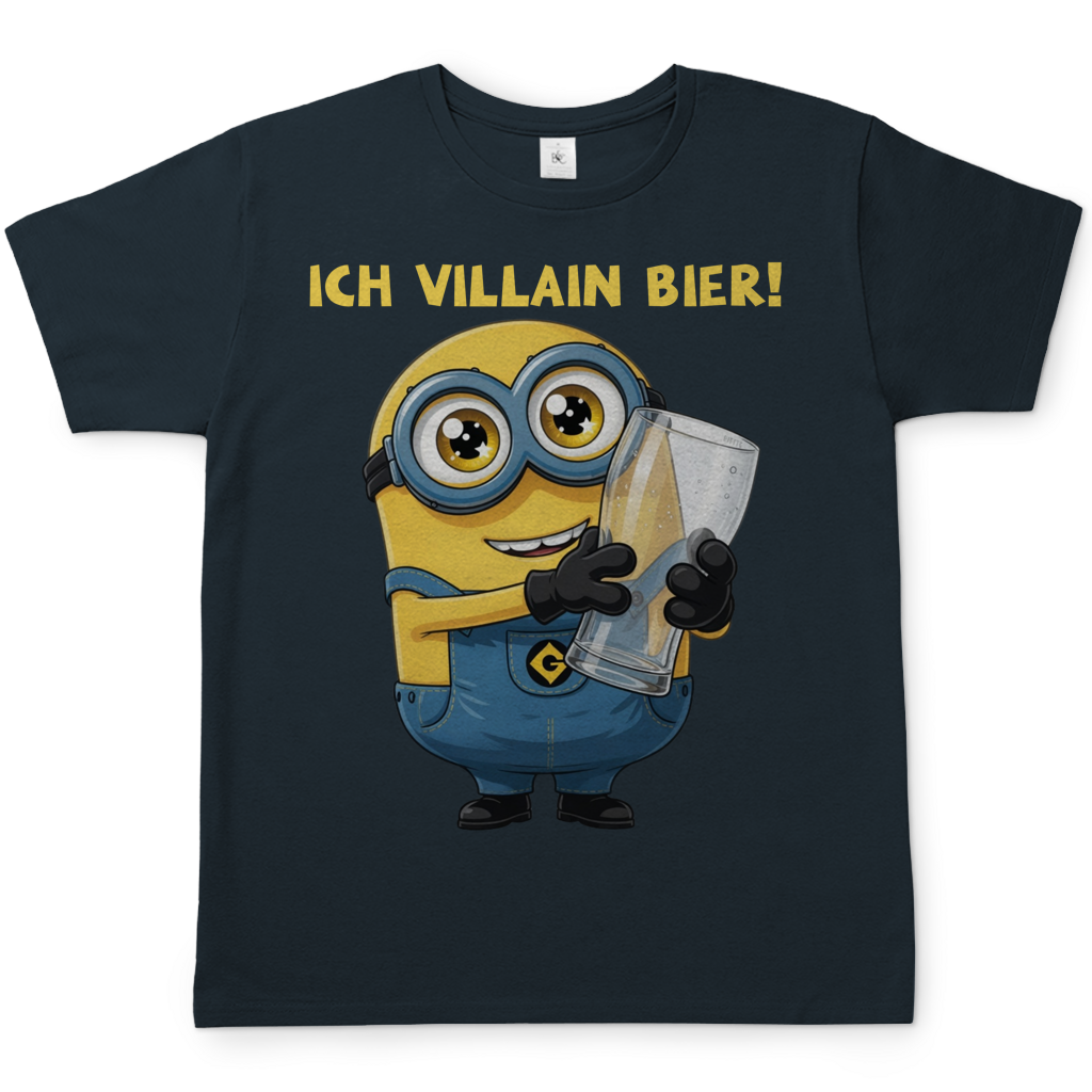 Ich VILLAIN Bier! - Herren T-Shirt Dark Grey Solid