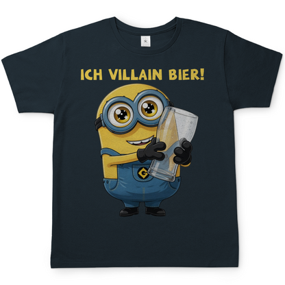 Ich VILLAIN Bier! - Herren T-Shirt Dark Grey Solid