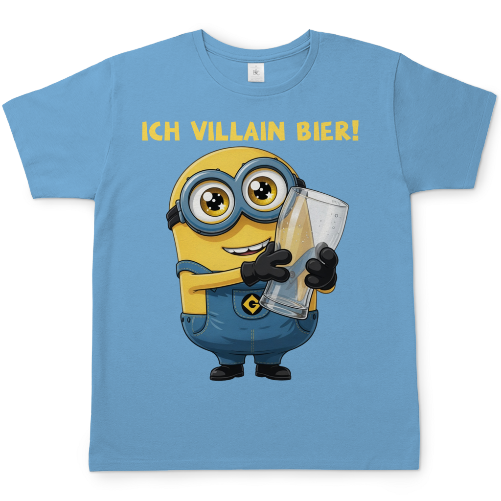 Ich VILLAIN Bier! - Herren T-Shirt Sky Blue