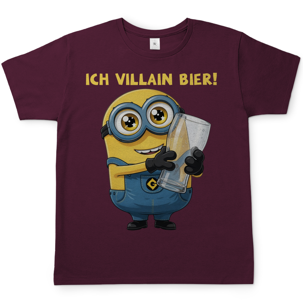 Ich VILLAIN Bier! - Herren T-Shirt Burgundy